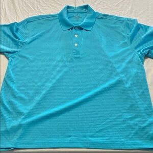 Men's Short-Sleeve Polo in Turquoise by Palm Beach Golf